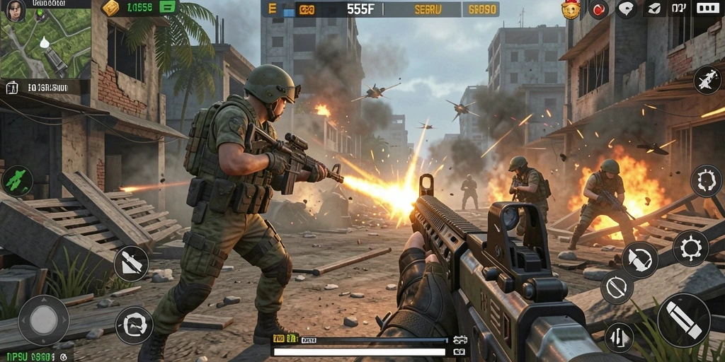 Tampilan gameplay TPS yang seru dan dinamis.