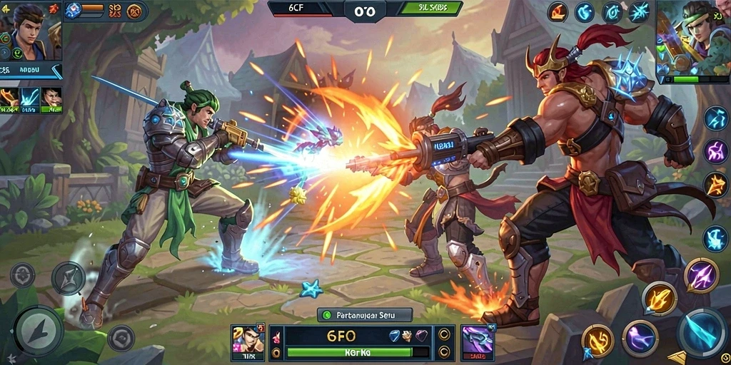 Gameplay seru dengan aksi pertarungan tak terduga.