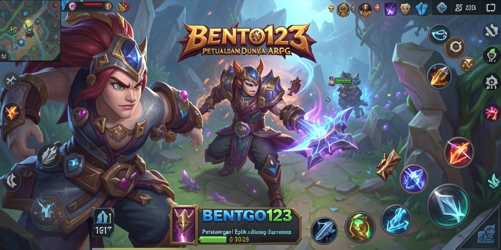 Screenshot gameplay BENTO123 menampilkan pertempuran seru dalam dunia fantastis.