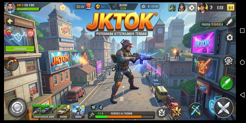 Tampilan gameplay menarik JKTOK dengan strategi mendalam.
