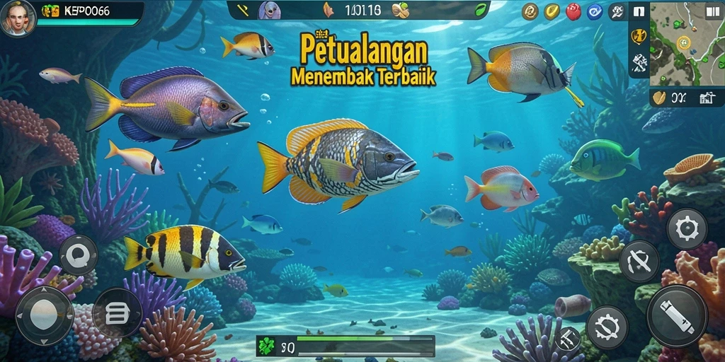 Tampilan gameplay seru di KEPO66 saat menembak ikan.
