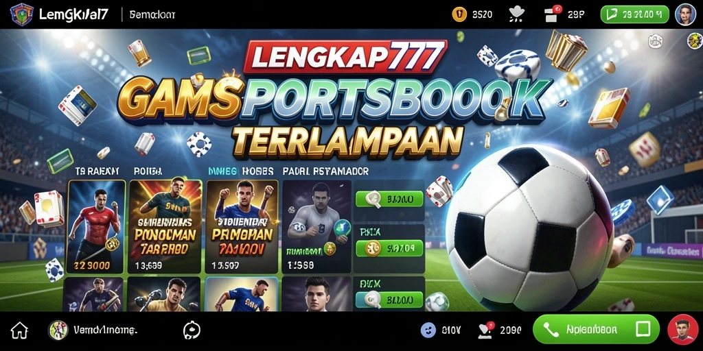 Tampilan screenshot utama LENGKAP777 dengan berbagai pilihan taruhan olahraga.