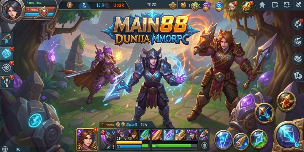 Tampilan gameplay menarik dan petualangan epik di dunia MMORPG.
