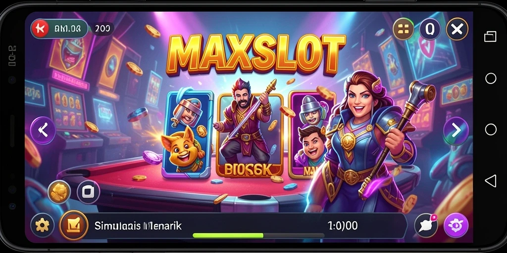Tampilan gameplay yang menarik dan penuh warna di MAXSLOT.