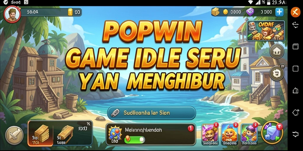 Tampilan gameplay Idle di POPWIN yang menghibur dan menenangkan.