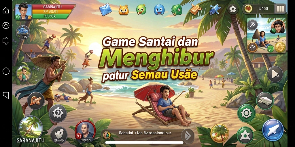 Screenshot gameplay SARANAJITU menampilkan tantangan yang seru.