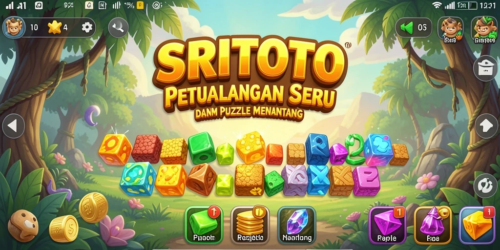 Tangkapan layar gameplay SRITOTO yang menampilkan puzzle menarik.