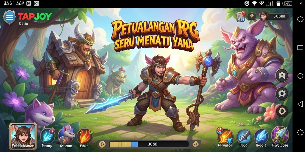 TAPJOY menampilkan aksi RPG yang mendebarkan dan grafis yang menawan.
