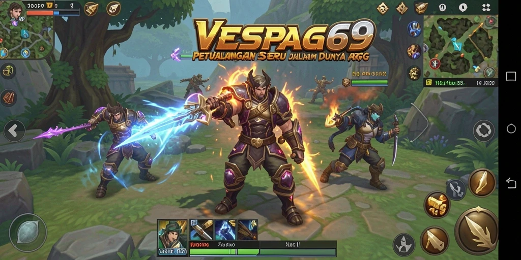 Gameplay dinamis dengan aksi seru di VESPA69.